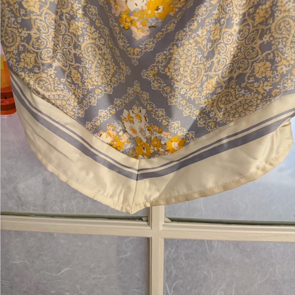 Sienna Sky Satin Floral Paisley Cami — Gray & Yellow - Picture 3 of 8